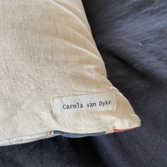 Anthropologie Cream & Red Patchwork Hound Pillow Throw Sofa Accent - Picture 5 of 5